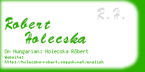 robert holecska business card