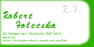 robert holecska business card